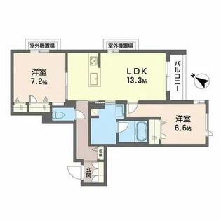 プログレス新大阪【0402号室】の間取り
