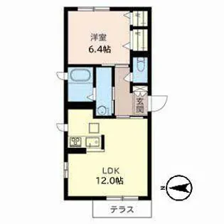 シャーメゾン7番館【0101号室】の間取り