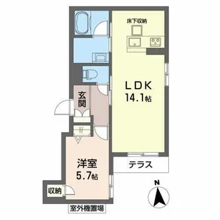 シャーメゾンハピネス参番館【0101号室】の間取り
