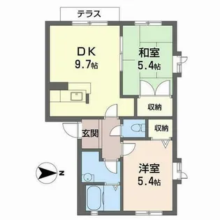 アイリス上大谷【0101号室】の間取り