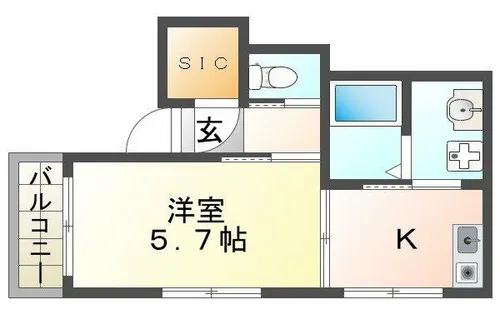 エターナルシー名谷【3階】の間取り