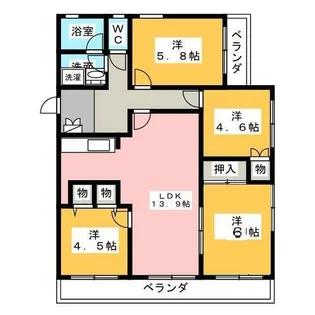 ドール大高【4階】の間取り