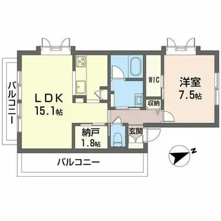 くるみハイツ【2階】の間取り