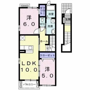 スターリースカイ【2階】の間取り