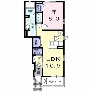 アンジュSaki【1階】の間取り