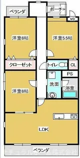 クオリティタウン上野 参番館【302号室】の間取り