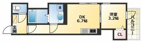 ハーモニーテラス平野西Ⅱ【3階】の間取り