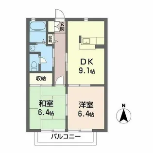 アーバンハイツA【0202号室】の間取り