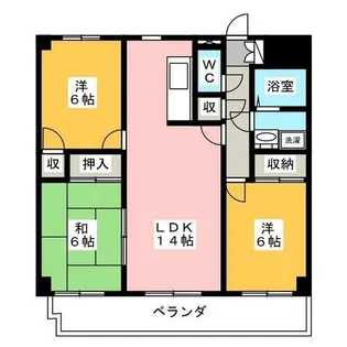 カーサ本山【1階】の間取り