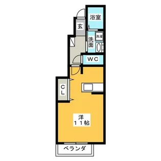 メゾンド・カルム【1階】の間取り