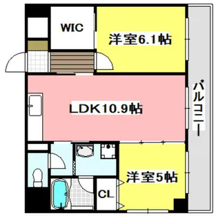 セントラルコートアイ【501号室】の間取り