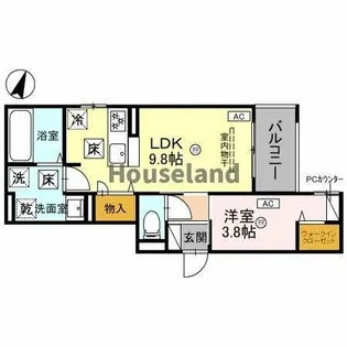 D-Luce 秋月(ディールーチェ アキヅキ)【2階】の間取り