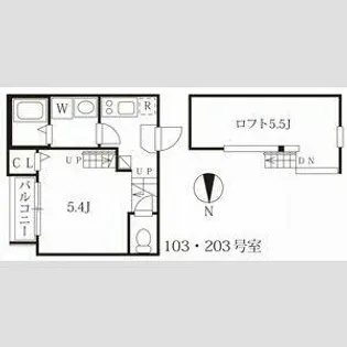 シエルクレア【2階】の間取り