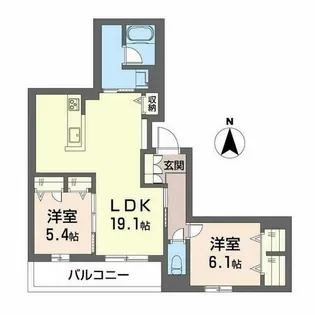 シャーメゾン清華【0303号室】の間取り