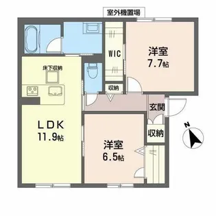 クレール【0101号室】の間取り