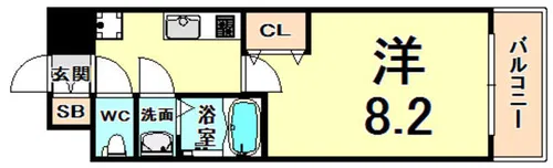 パークフラッツ尼崎【10階】の間取り