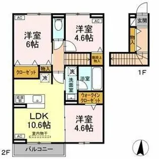 epis 広田【2階】の間取り