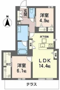 シャーメゾンガーデンズ夙川松園町【102号室】の間取り