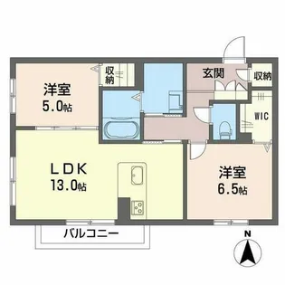 ディモーラB【0207号室】の間取り