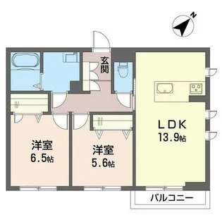 シャーメゾン池州 みらいエコ対象物件【2階】の間取り