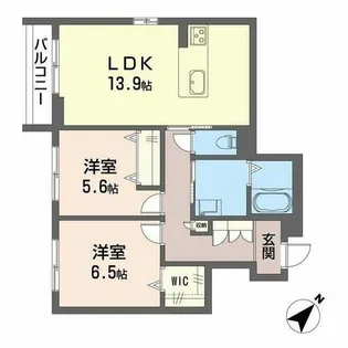 シャーメゾン池州 みらいエコ対象物件【2階】の間取り