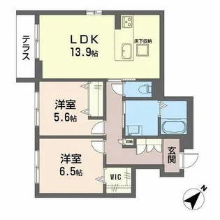 シャーメゾン池州 みらいエコ対象物件【1階】の間取り
