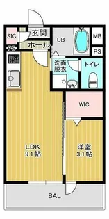 ブルーノート山王【5階】の間取り