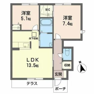 MAST COURT秋葉【1階】の間取り