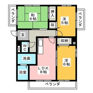 ベル・コリーヌ富貴ノ台【3階】の間取り