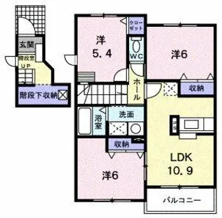 フォーリスト・サイド・津ヶ谷【203号室】の間取り