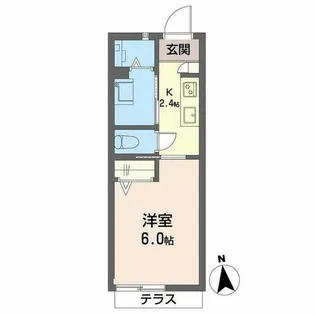 プリムヴェール【0102号室】の間取り