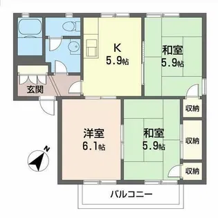カルムS.J【2階】の間取り