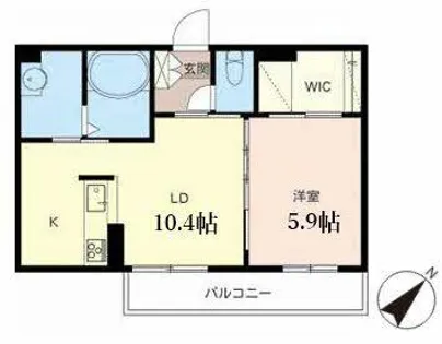 ティエドゥール 堅田【0202号室】の間取り