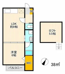 アトラクティ博多南【1階】の間取り