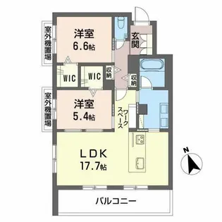 シャーメゾンいろは【0201号室】の間取り