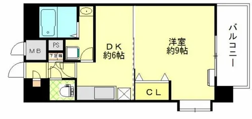 ラ オーラ千早駅前【2階】の間取り