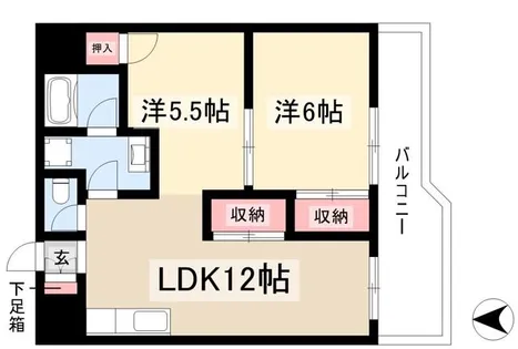 サンライフ城南【2階】の間取り