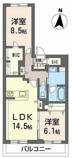 セントリビエ松園町【203号室】の間取り