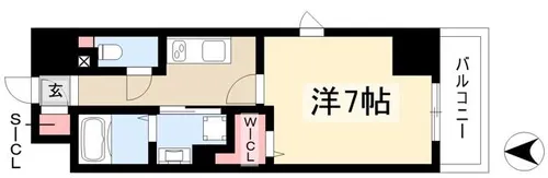 プレイズシード浅間町【12階】の間取り