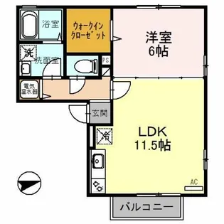 ラフィーネ林Ⅱ【103号室】の間取り