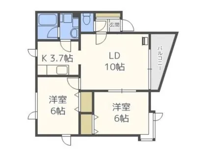 ソルトケープ【2階】の間取り