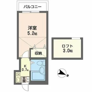 ハイツアルカディア【2階】の間取り