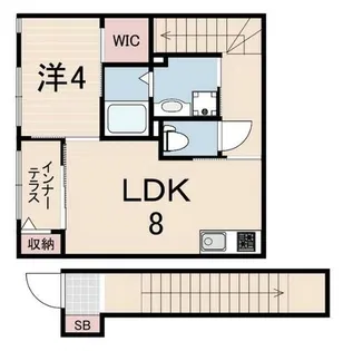 プランドール豊町【2階】の間取り