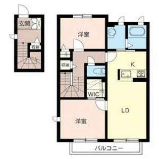 セレーノ二上・駅前I【2階】の間取り