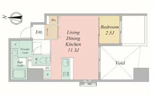 エスリードレジデンス大阪谷町ザ・マークス【906号室】の間取り