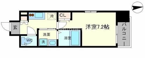 エスリード難波サウス【12階】の間取り