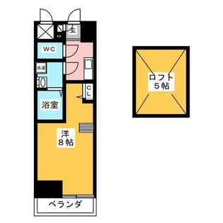 エステムコート名古屋栄デュアルレジェンド【2階】の間取り