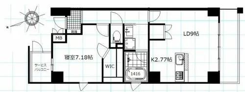 コンフォーティアナガイ【302号室】の間取り