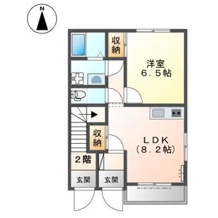メゾンミルキーウェイII【1階】の間取り
