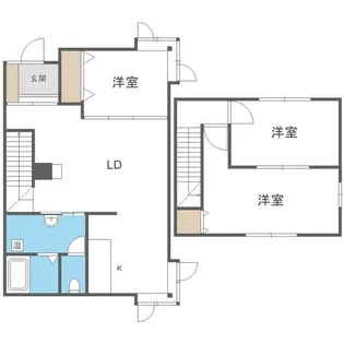 月寒東2-3一棟二戸【001号室】の間取り